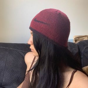 unisex black nike reversible beanie